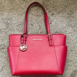 Red Michael Kors purse